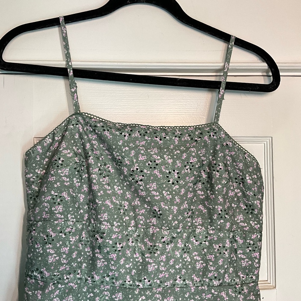 Altar'd State Green Floral Eyelet Dress - Picture 3 of 10